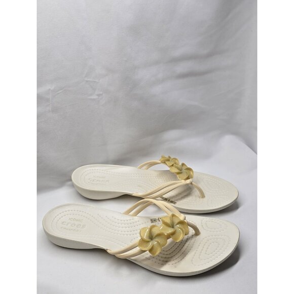 Crocs Isabella Sandals Womens 7 Flip Flops Embellished Iconic Comfort Thong - Picture 8 of 13